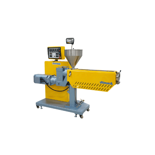 Care este mecanismul de funcționare al unui extruder cu două șuruburi?