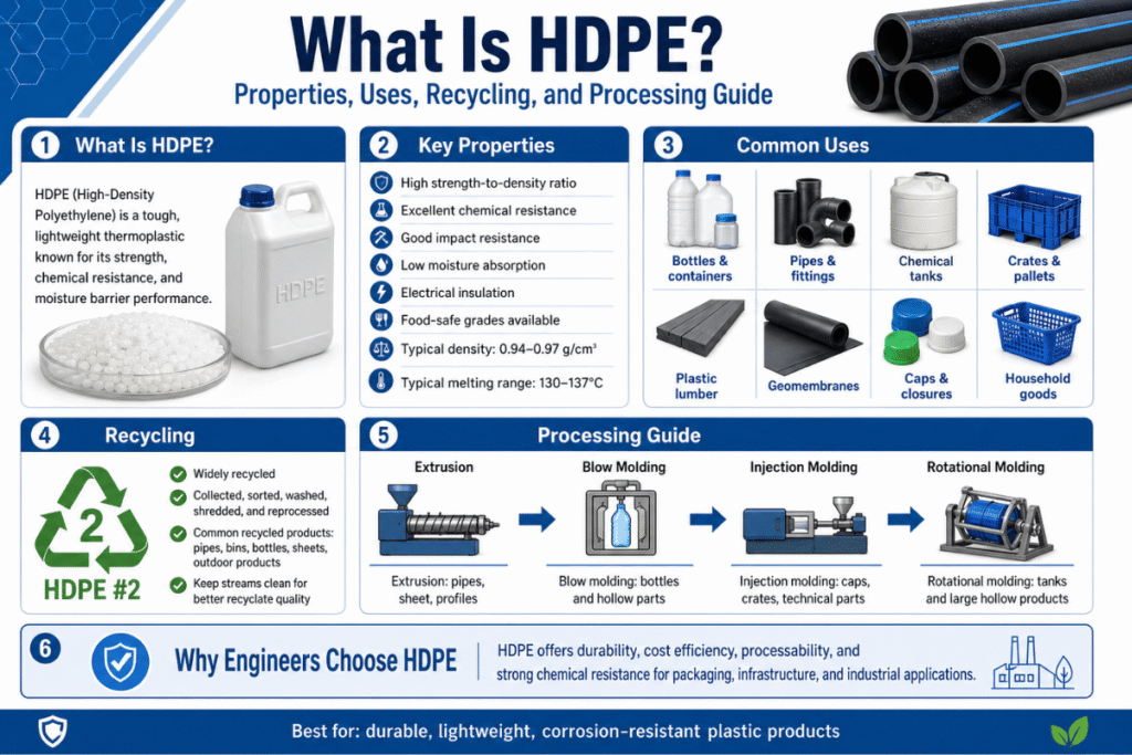 Was ist HDPE? Eigenschaften, Verwendung, Recycling und Verarbeitungsleitfaden