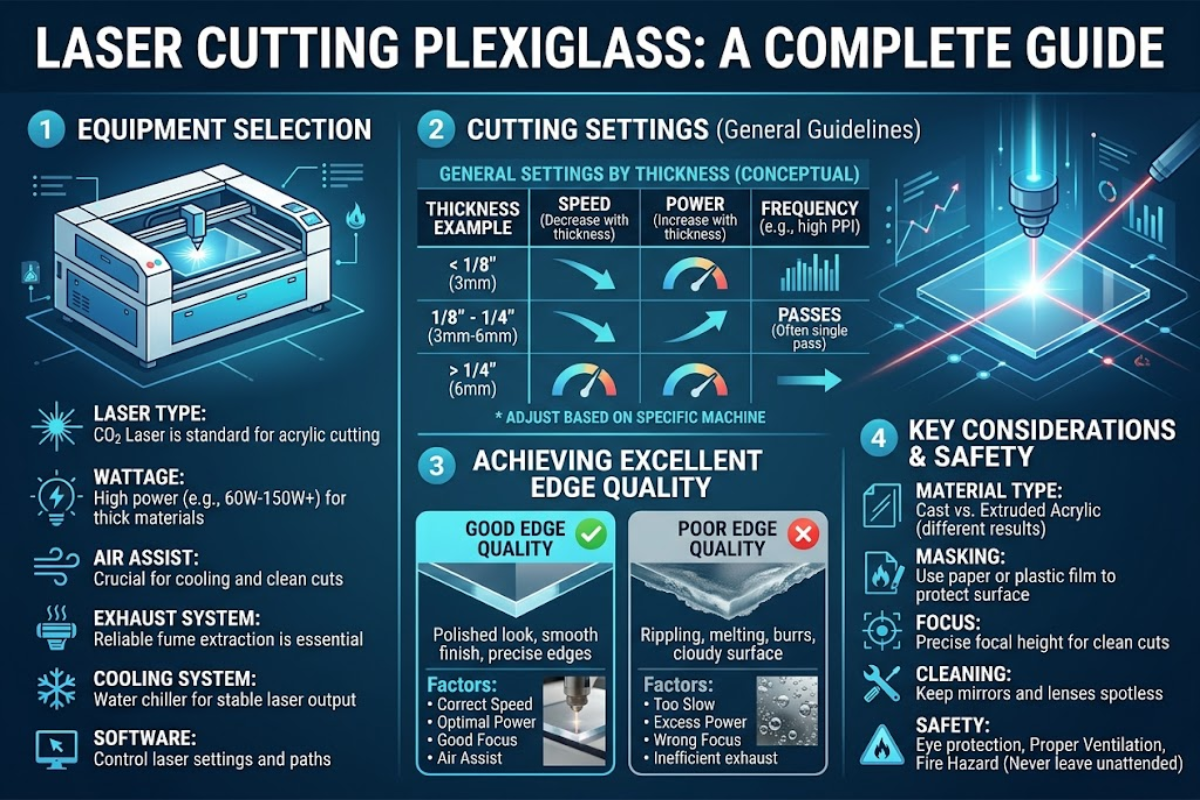 Laser Cutting Plexiglass A Complete Guide to Settings, Edge Quality, and Equipment Selection