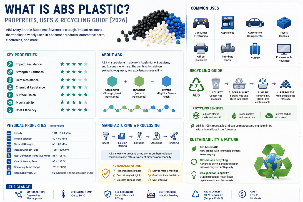 What Is ABS Plastic Properties, Uses & Recycling Guide [2026]