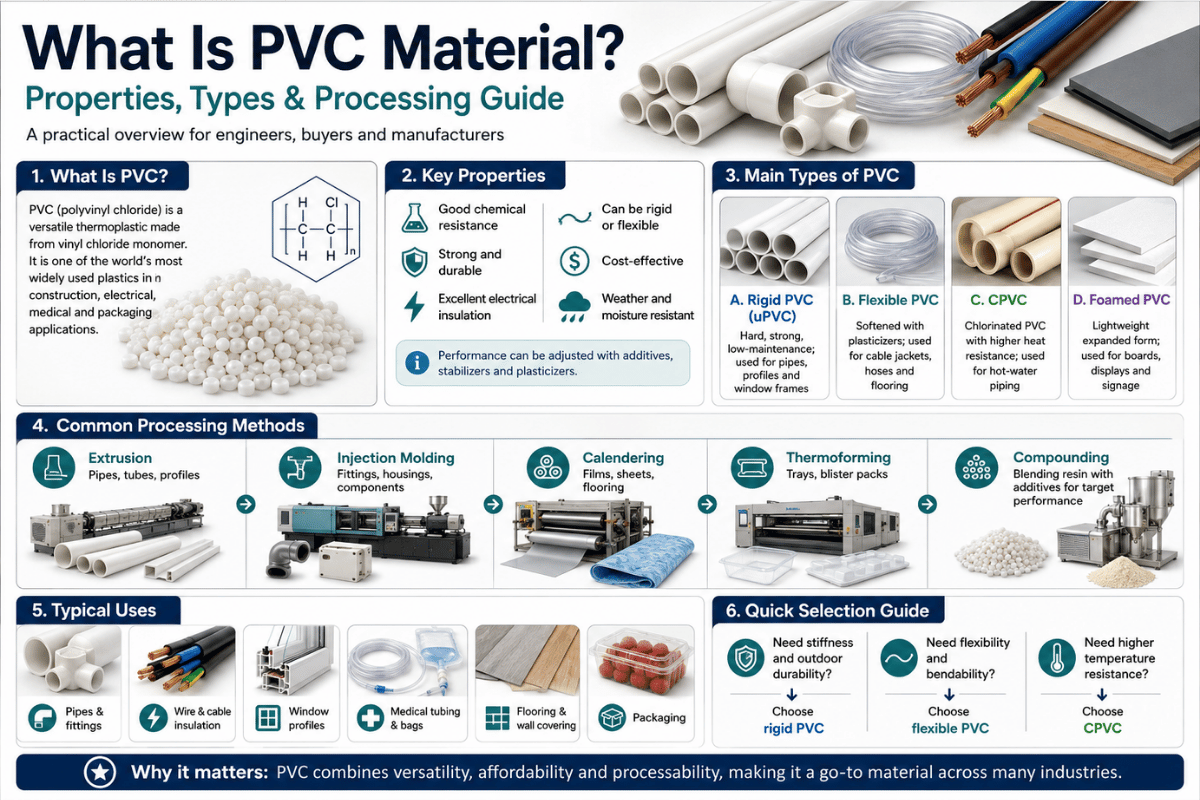 Cos'è il PVC? Proprietà del materiale, tipologie e guida alla lavorazione