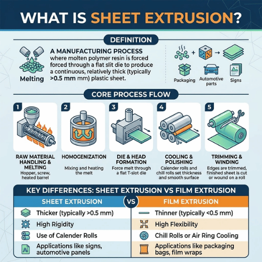What Is Sheet Extrusion Definition, Core Process, and How It Differs From Film Extrusion