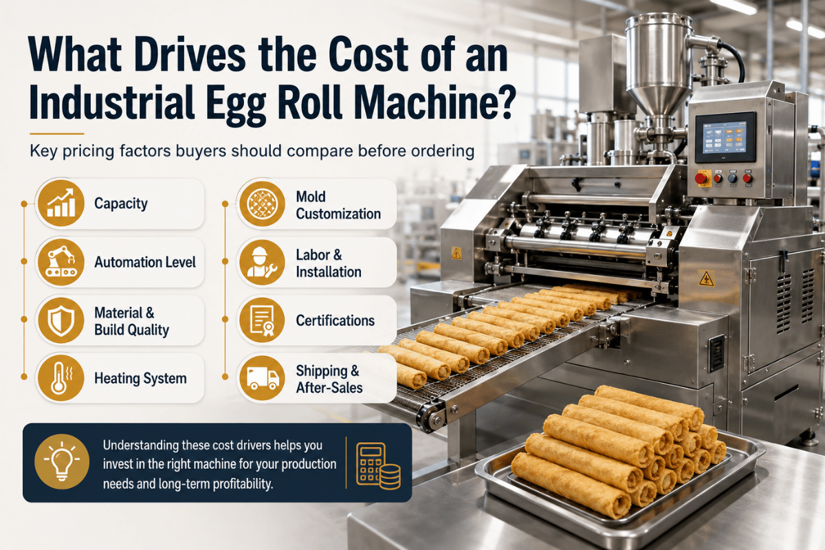 What Drives the Cost of an Industrial Egg Roll Machine?