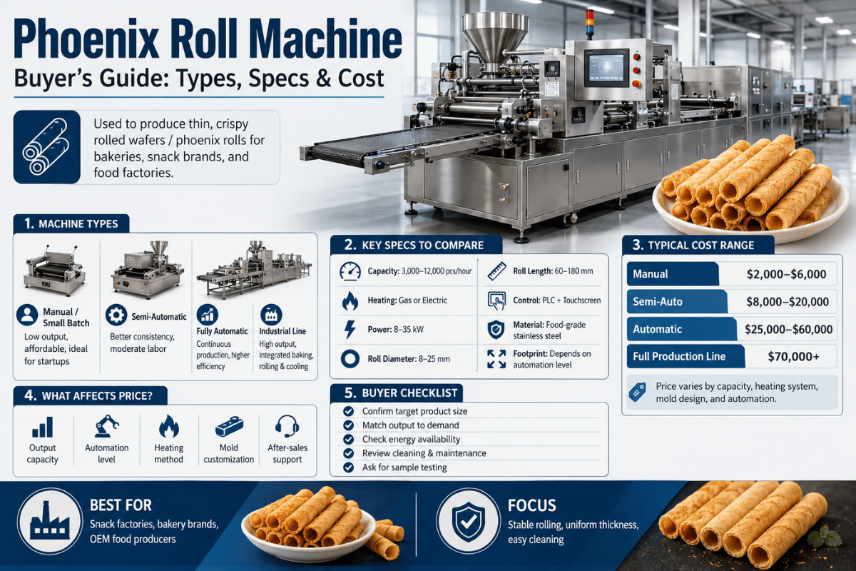 Phoenix Roll Machine: Buyer's Guide (Types, Specs & Cost)