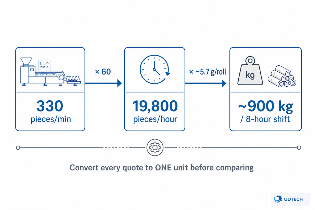 How Egg Roll Machine Capacity Is Actually Measured — UDTECH