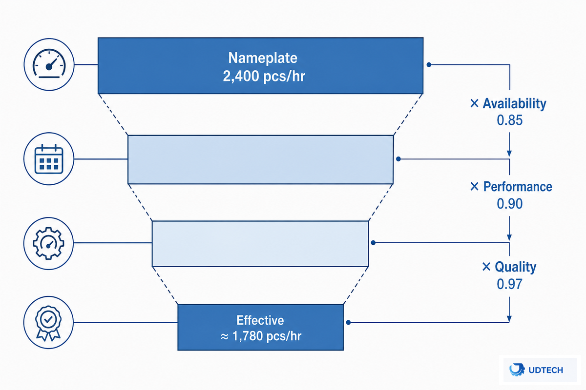 Step 2: Discount Nameplate Output to Real Output, The Nameplate-to-Real Output Discount — UDTECH