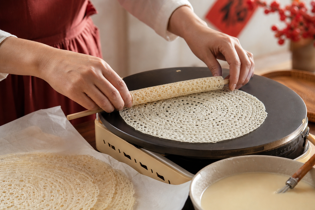 How Chinese Egg Roll Cookies Are Made at Home (No Special Equipment Needed)