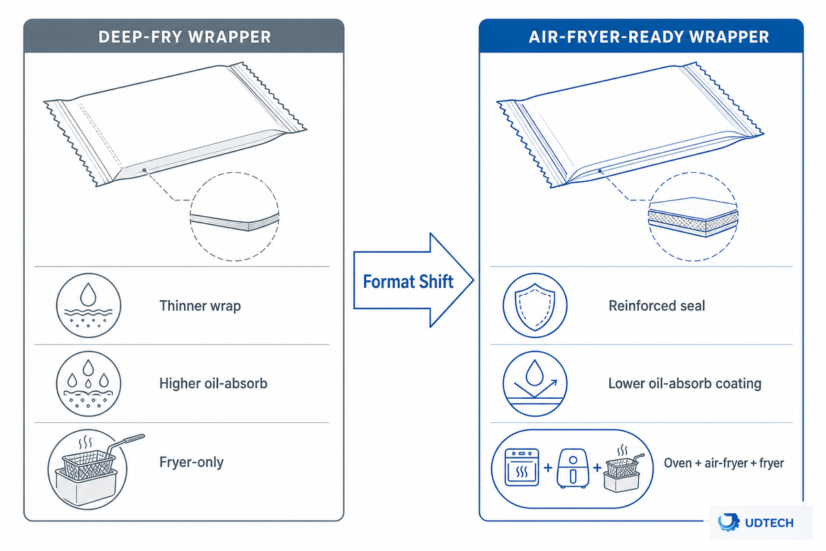 Trend 1, Air-Fryer-Ready Formats Are Rewriting Wrapper and Bake Specs — UDTECH