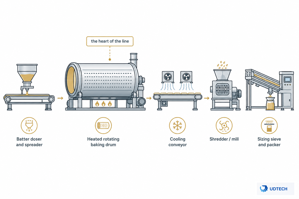 The 5 Core Machines in a Feuilletine Line — UDTECH