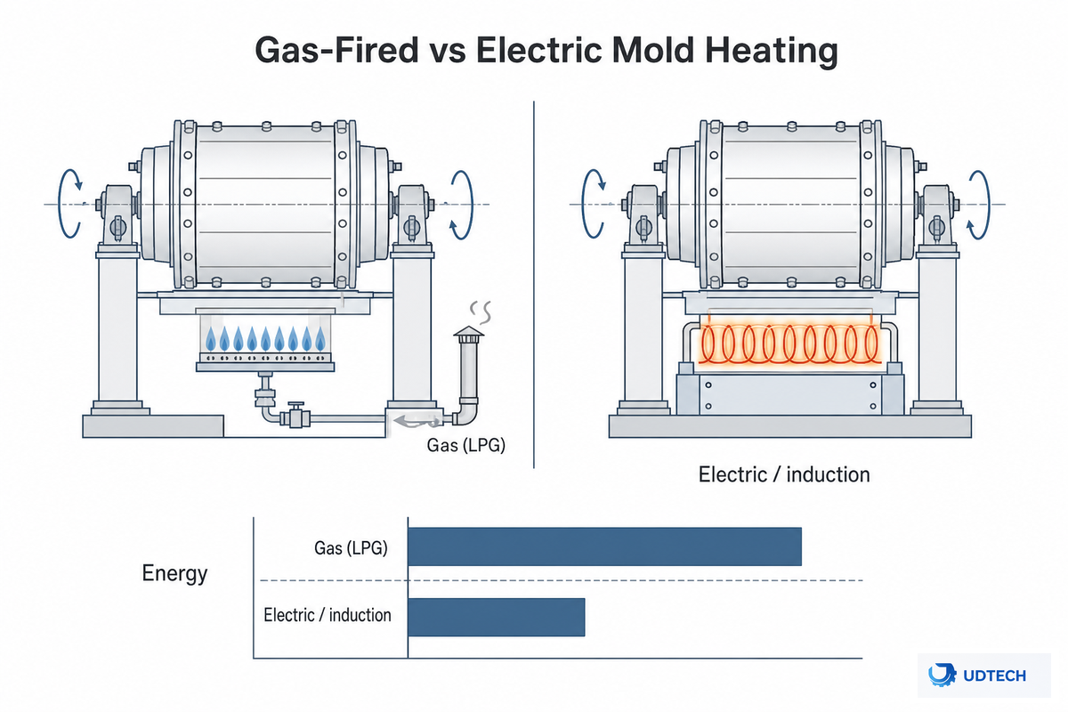 Stage 2, Baking the Wafer on Rotating Heated Molds — UDTECH