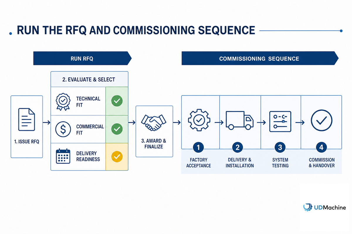 Run the RFQ and Commissioning Sequence — UDTECH