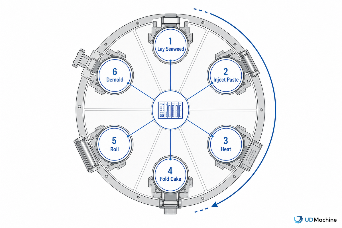 The 6-Station Sequence at a Glance — UDTECH