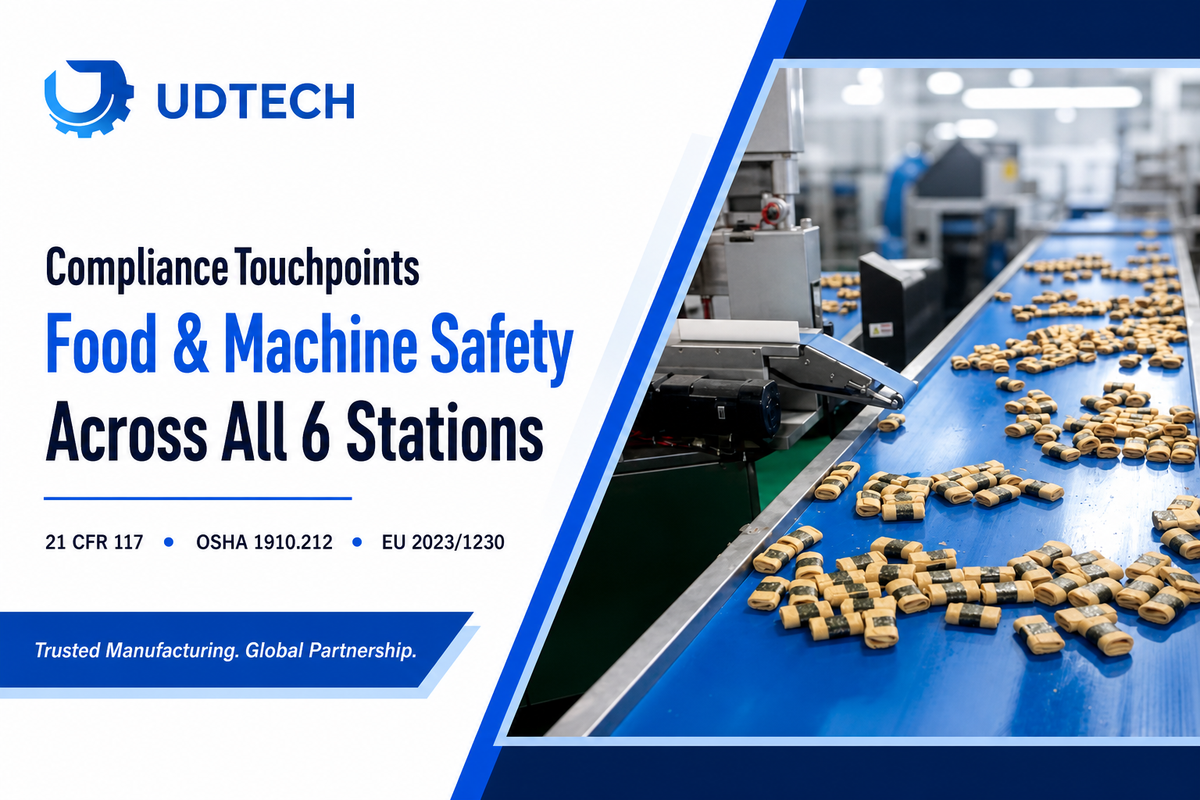 Compliance Touchpoints Across the 6 Stations — UDTECH