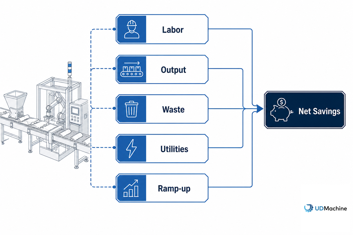 The 5-Input Egg Roll Automation Payback Ladder — UDTECH