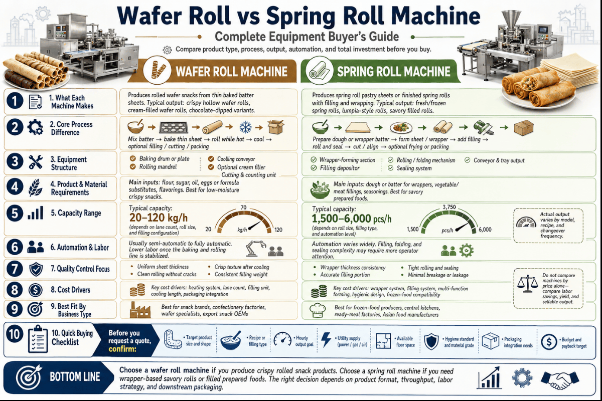 Wafer Roll vs Spring Roll Machine Guide