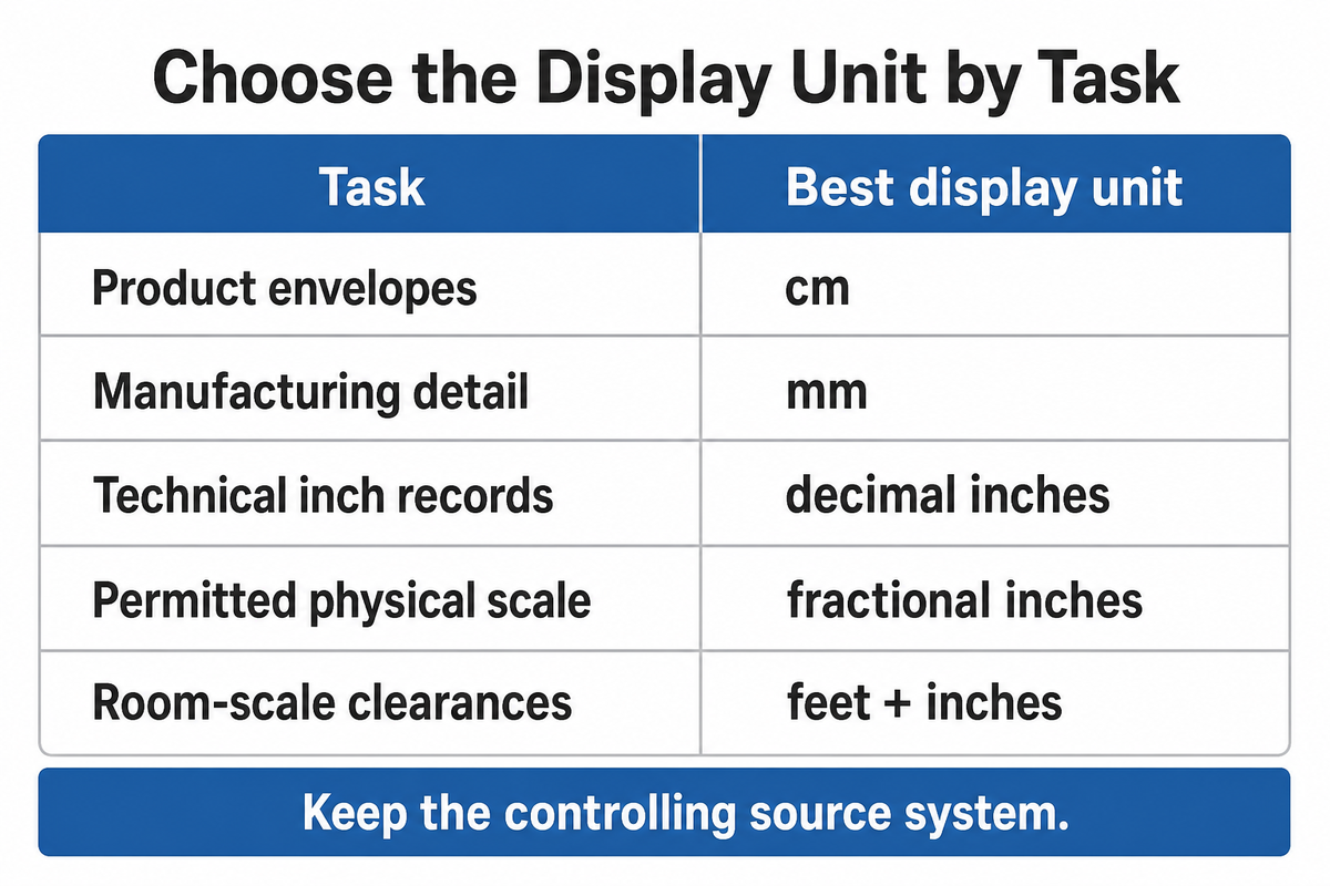 When to Use MM, Inches, or Feet and Inches Instead — UDTECH