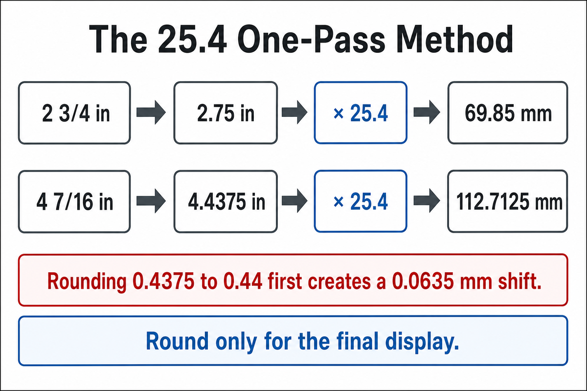 The 25.4 One-Pass Method for Mixed Numbers — UDTECH