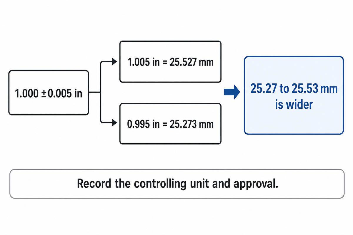Nominal–Limit Separation Protocol for Toleranced Dimensions — UDTECH